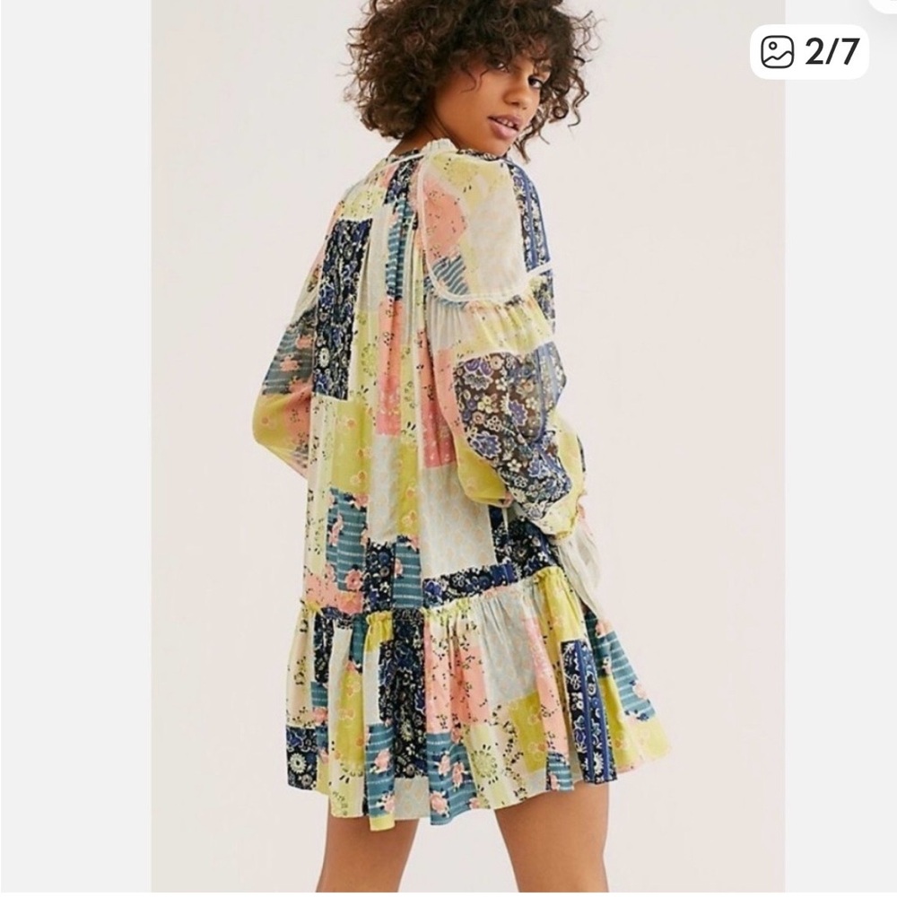 FREE PEOPLE NWOT Patch made in heaven mini dress XS